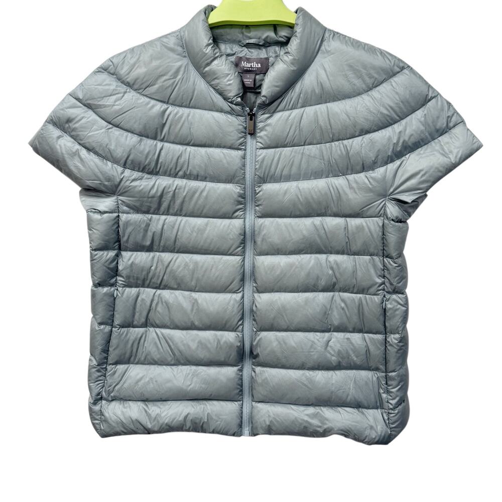 Martha Stewart Sage Green Lightweight Down Puffer Jacket Women’s Large